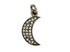 Pave Diamond Moon Charm, Pave Moon Necklace, (DCH-104)